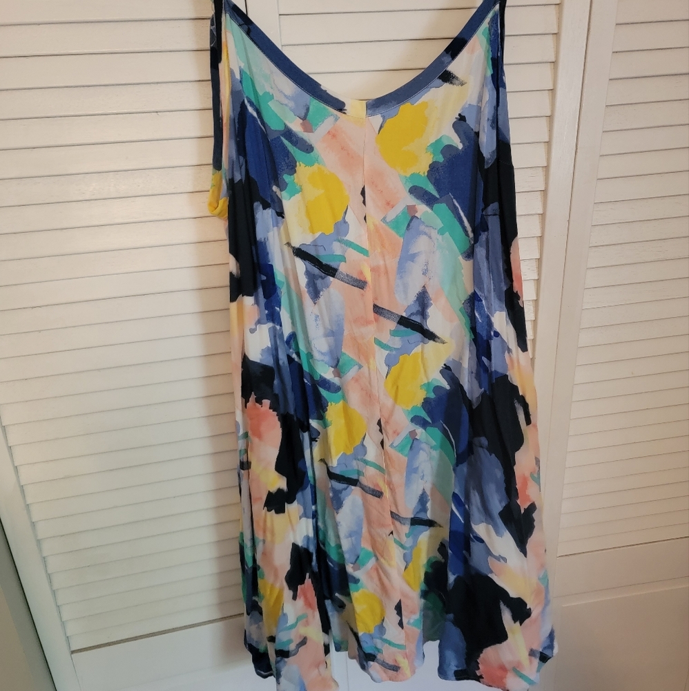 Torrid water color trapeze dress